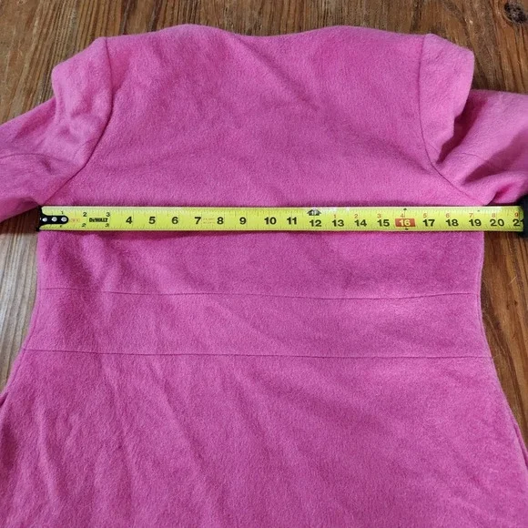 Boden Wool Mohair Imelda Coat Long Pale Pink Hidden Snap Closure Lined Sz Med 8 - Picture 7 of 12